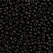 Miyuki seed beads 11/0 - Opaque semi frosted black 11-401SF